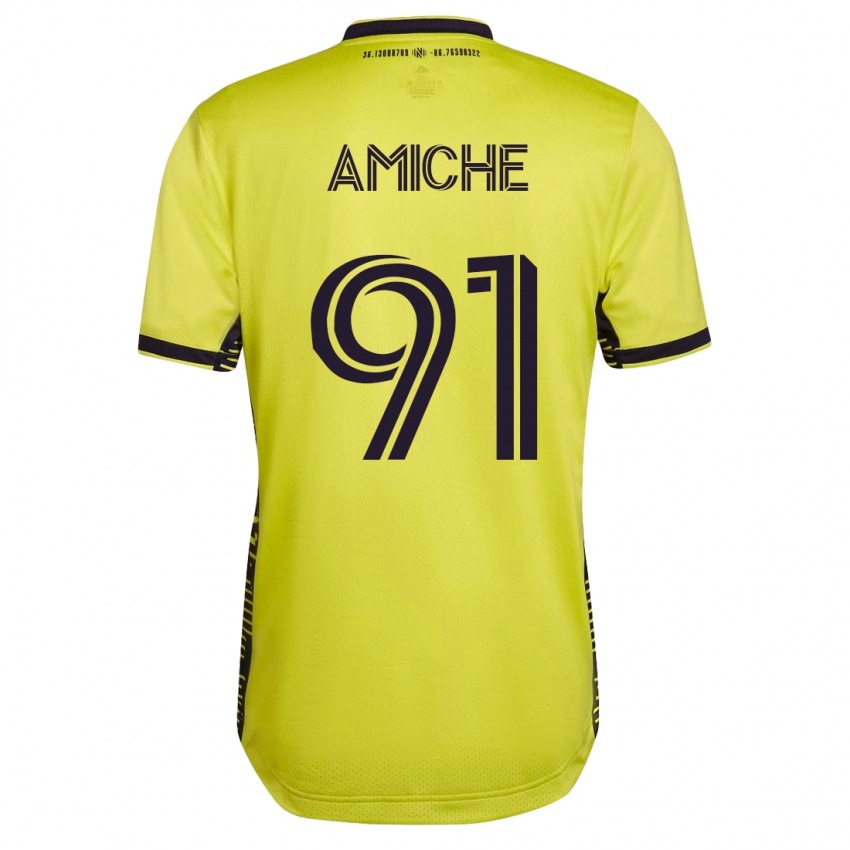 Niño Camiseta Kemy Amiche #91 Amarillo 1ª Equipación 2023/24 La Camisa México
