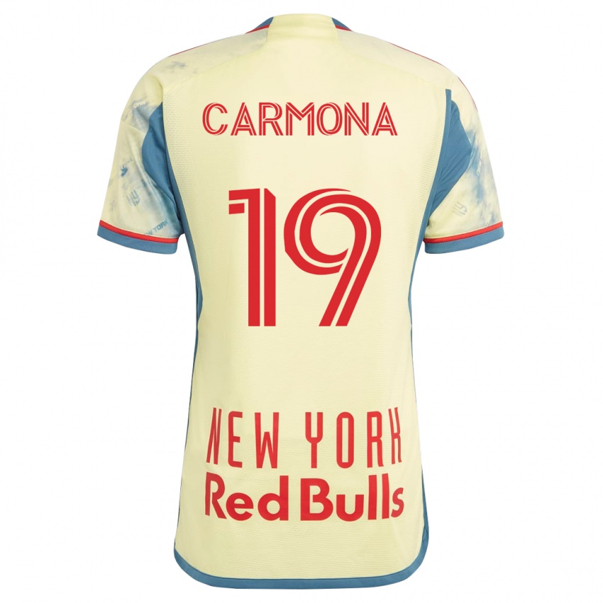 Niño Camiseta Wikelman Carmona #19 Amarillo 1ª Equipación 2023/24 La Camisa México