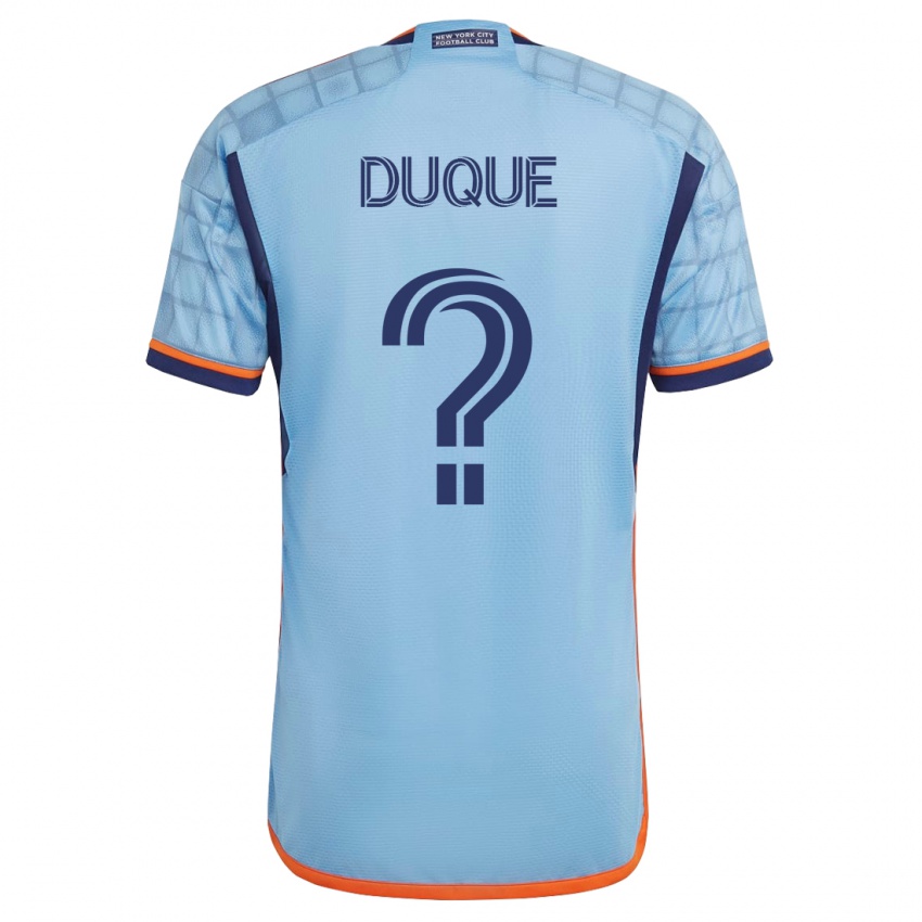 Niño Camiseta David Duque #0 Azul 1ª Equipación 2023/24 La Camisa México
