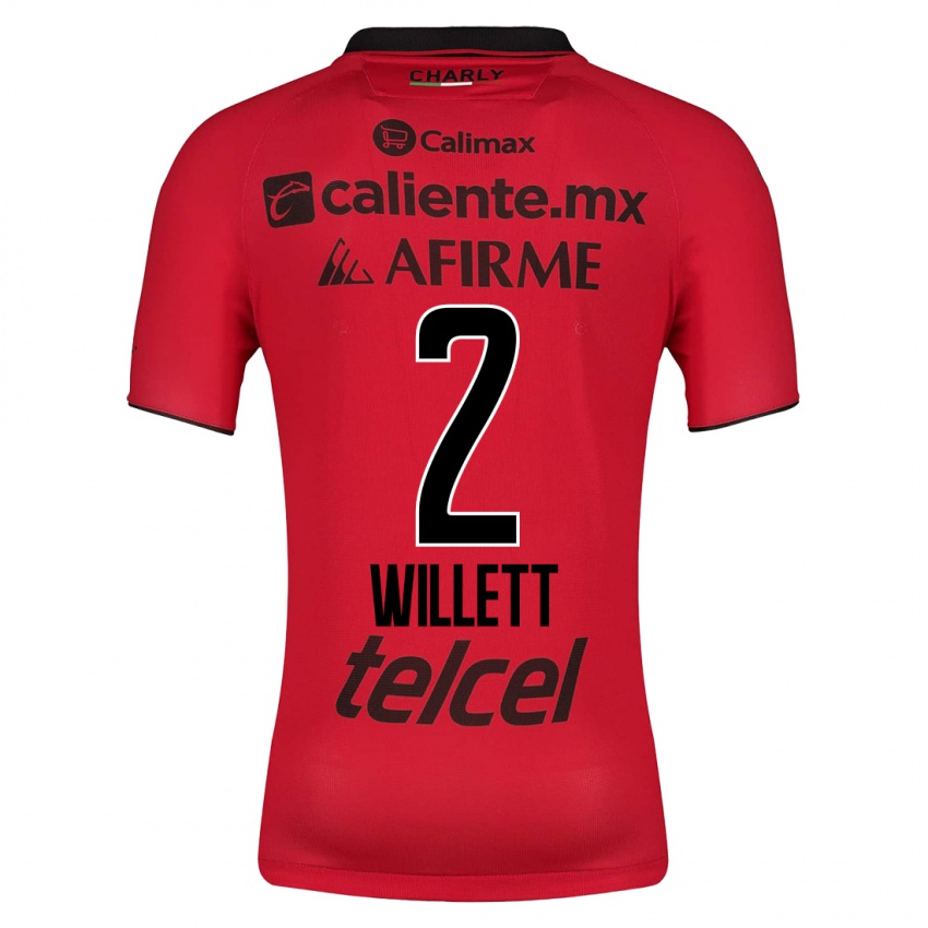Niño Camiseta Adyson Willett #2 Rojo 1ª Equipación 2023/24 La Camisa México
