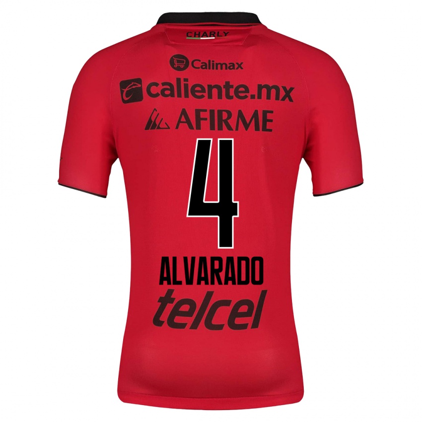 Niño Camiseta Mónica Alvarado #4 Rojo 1ª Equipación 2023/24 La Camisa México