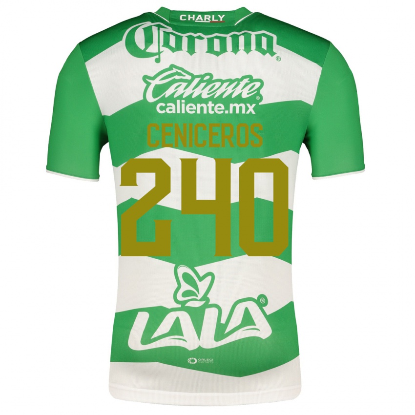 Niño Camiseta Carlos Ceniceros #240 Verde 1ª Equipación 2023/24 La Camisa México
