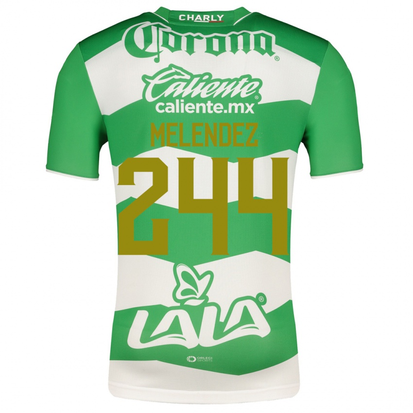 Niño Camiseta Carlos Meléndez #244 Verde 1ª Equipación 2023/24 La Camisa México