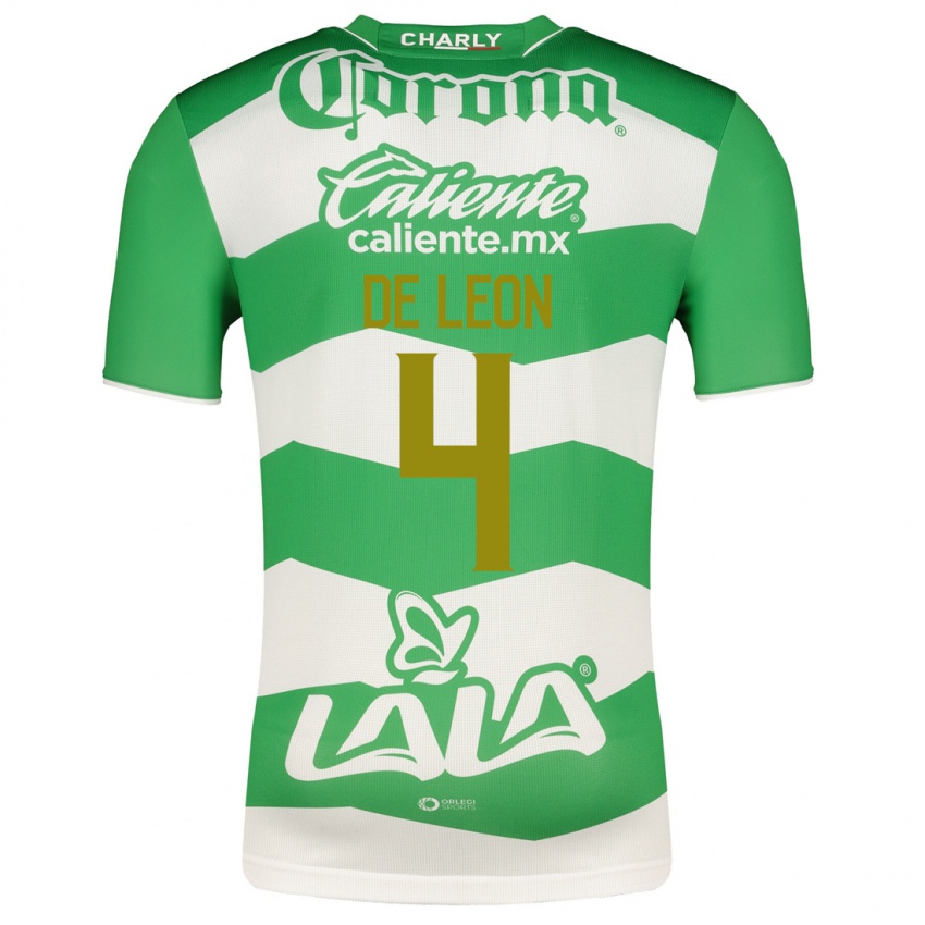 Niño Camiseta Lourdes De León #4 Verde 1ª Equipación 2023/24 La Camisa México
