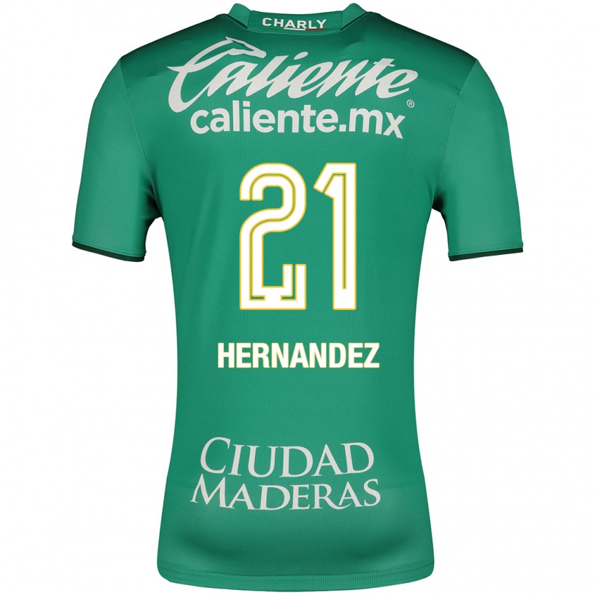 Niño Camiseta Alexa Hernández #21 Verde 1ª Equipación 2023/24 La Camisa México