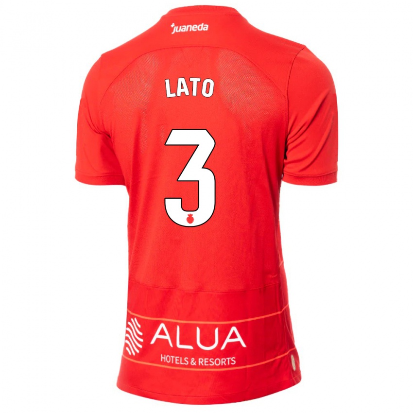 Niño Camiseta Toni Lato #3 Rojo 1ª Equipación 2023/24 La Camisa México