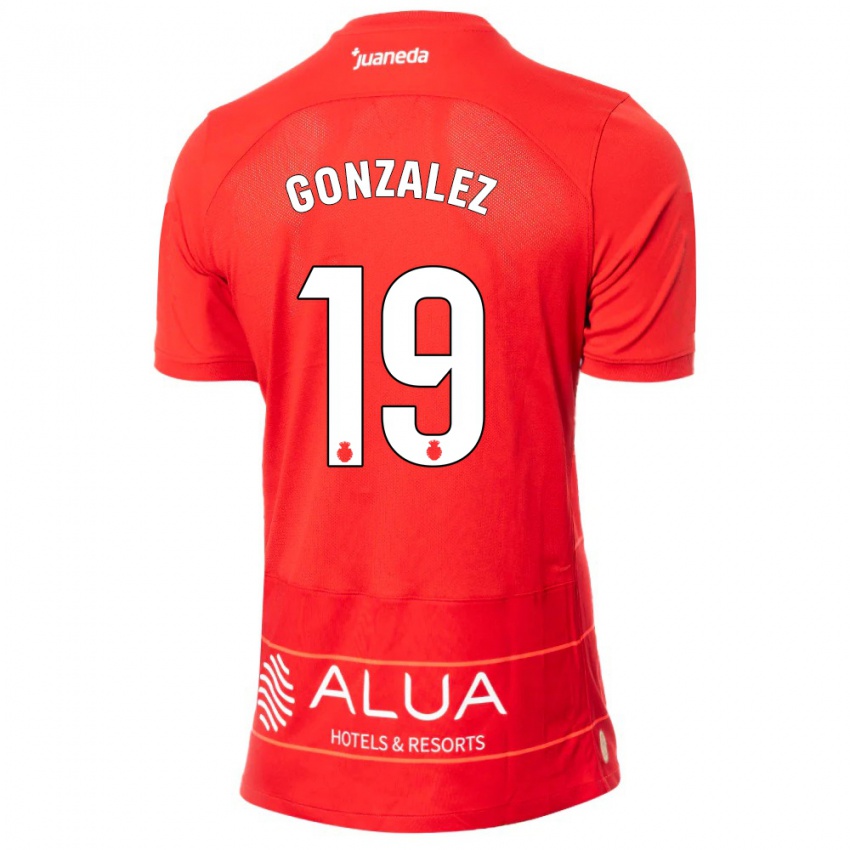 Niño Camiseta Adrià González #19 Rojo 1ª Equipación 2023/24 La Camisa México