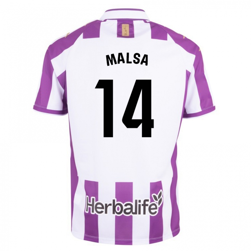 Niño Camiseta Mickaël Malsa #14 Morado 1ª Equipación 2023/24 La Camisa México