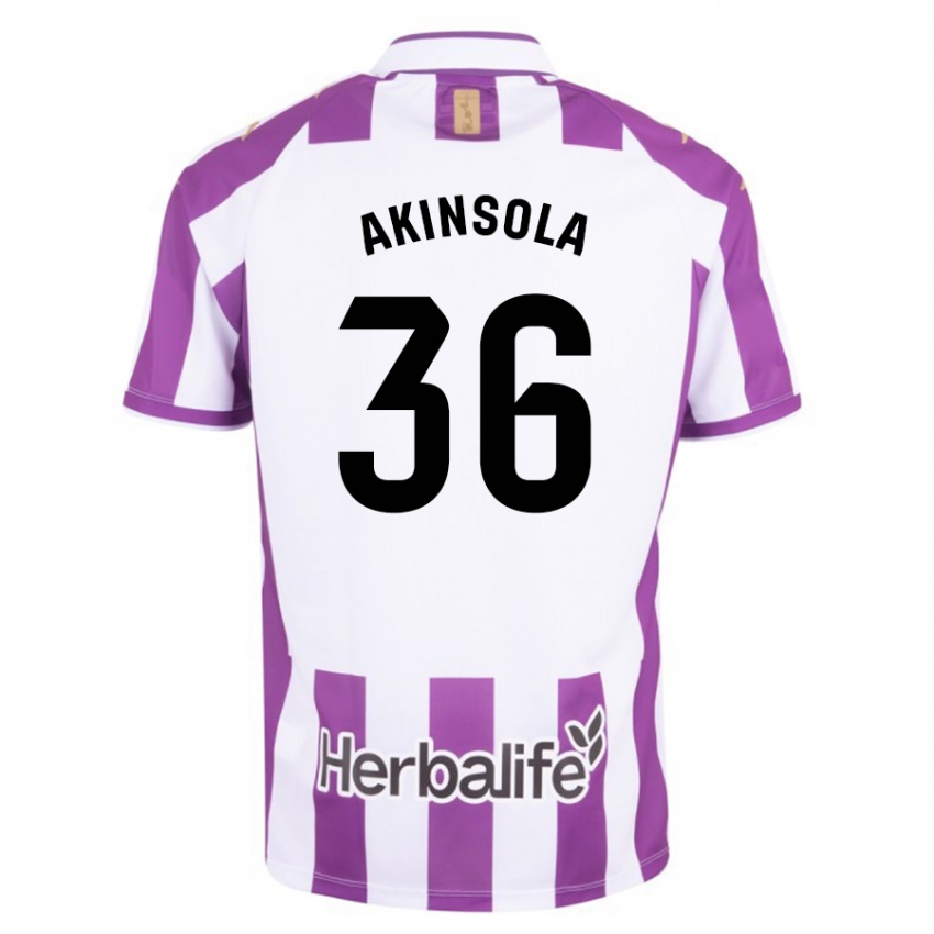 Niño Camiseta Tunde Akinsola #36 Morado 1ª Equipación 2023/24 La Camisa México