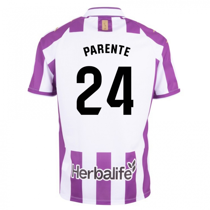 Niño Camiseta Iago Parente #24 Morado 1ª Equipación 2023/24 La Camisa México