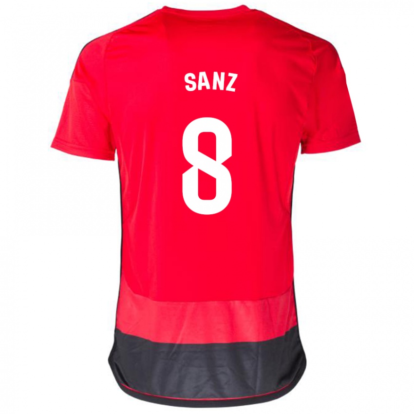 Niño Camiseta Álvaro Sanz #8 Negro Rojo 1ª Equipación 2023/24 La Camisa México