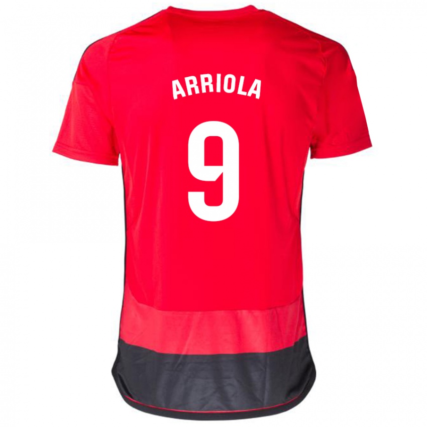 Niño Camiseta Marcos Arriola #9 Negro Rojo 1ª Equipación 2023/24 La Camisa México