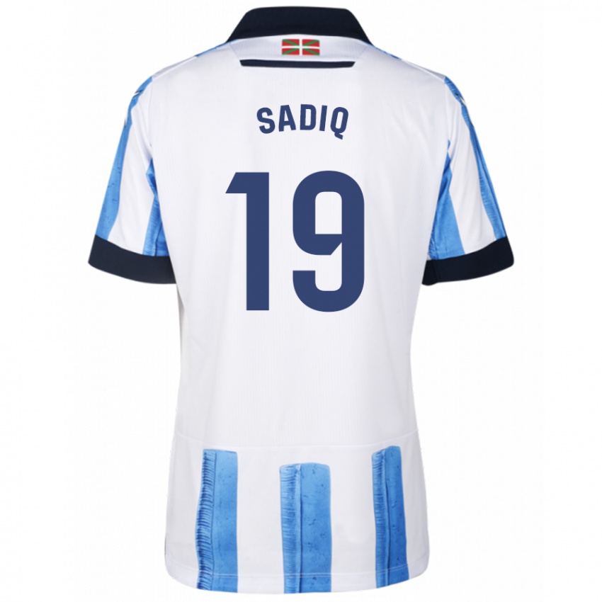 Niño Camiseta Umar Sadiq #19 Azul Blanco 1ª Equipación 2023/24 La Camisa México