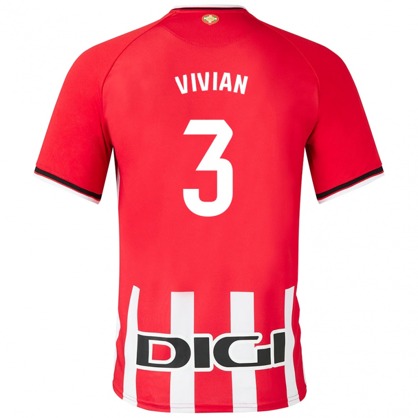 Niño Camiseta Dani Vivian #3 Rojo 1ª Equipación 2023/24 La Camisa México