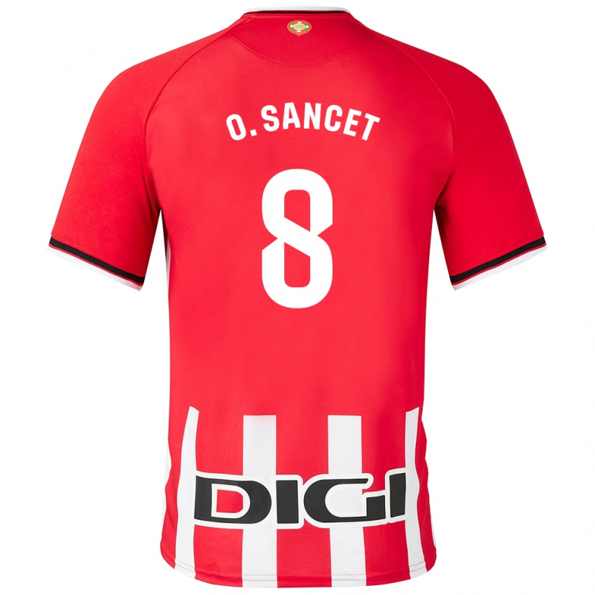 Niño Camiseta Oihan Sancet #8 Rojo 1ª Equipación 2023/24 La Camisa México