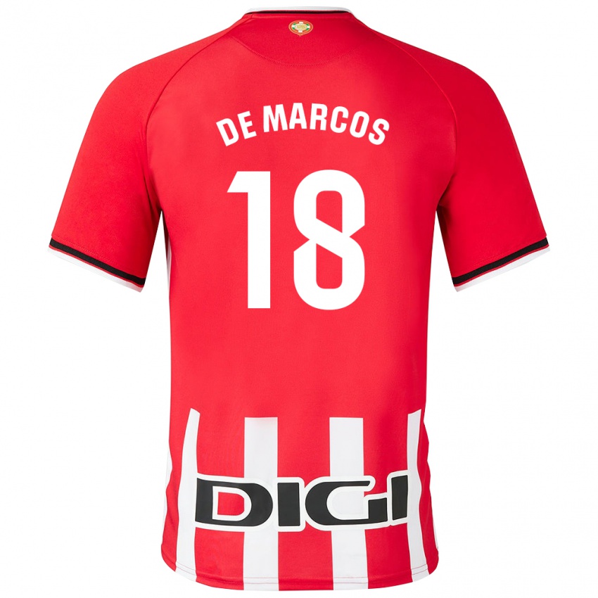 Niño Camiseta Óscar De Marcos #18 Rojo 1ª Equipación 2023/24 La Camisa México