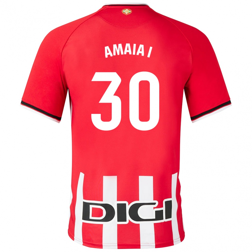 Niño Camiseta Amaia Iribarren Arteta #30 Rojo 1ª Equipación 2023/24 La Camisa México