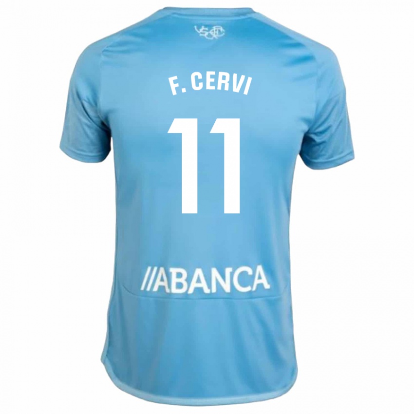 Niño Camiseta Franco Cervi #11 Azul 1ª Equipación 2023/24 La Camisa México