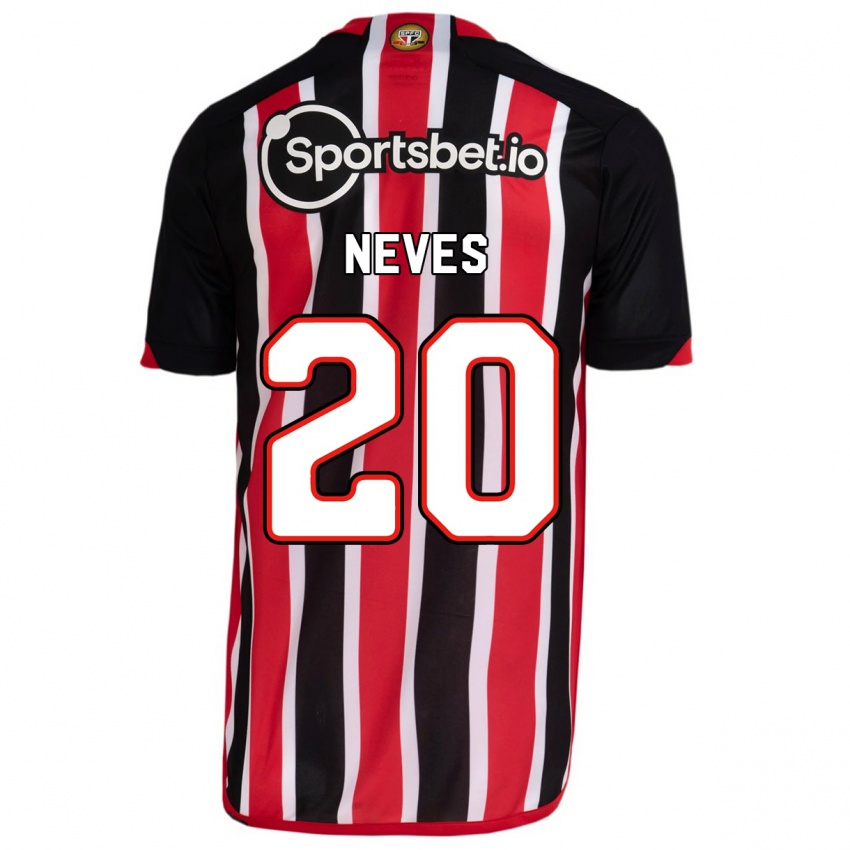 Niño Camiseta Gabriel Neves #20 Azul Rojo 2ª Equipación 2023/24 La Camisa México