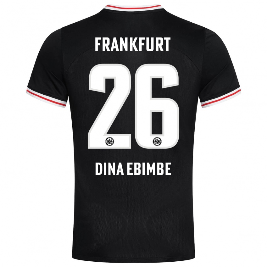 Niño Camiseta Junior Dina Ebimbe #26 Negro 2ª Equipación 2023/24 La Camisa México