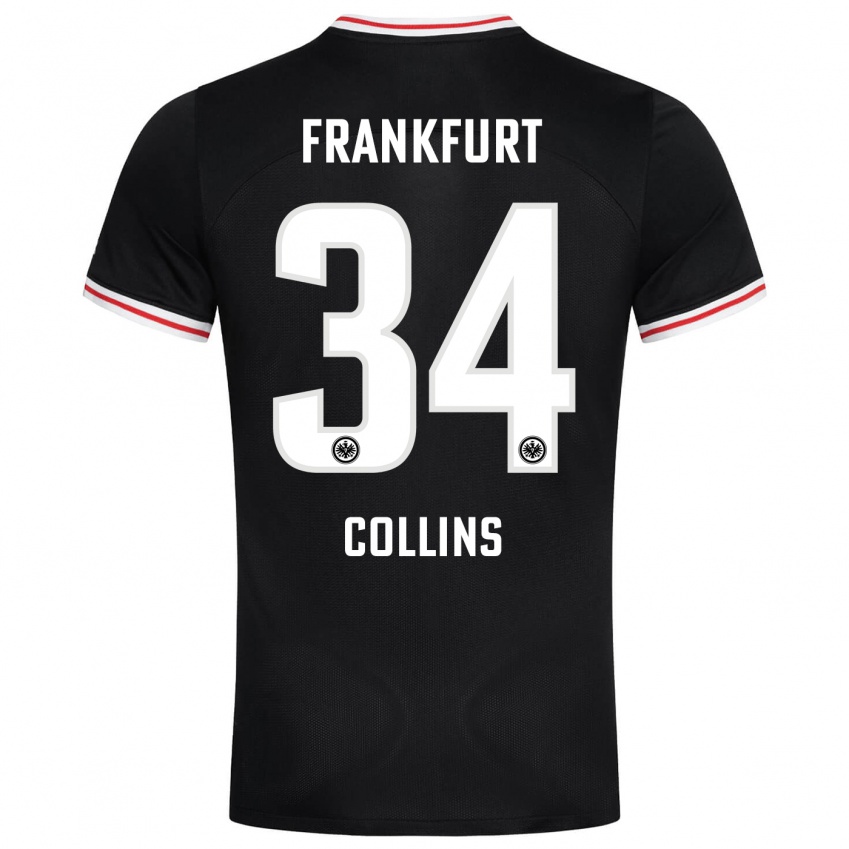 Niño Camiseta Nnamdi Collins #34 Negro 2ª Equipación 2023/24 La Camisa México