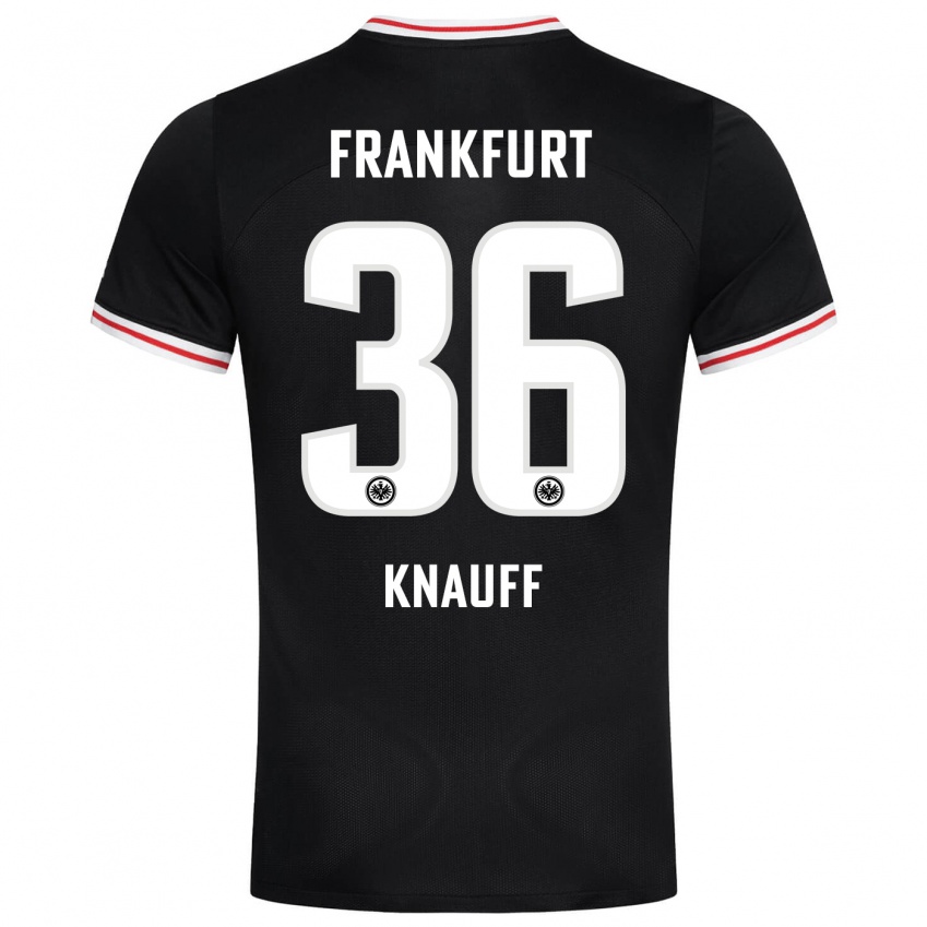 Niño Camiseta Ansgar Knauff #36 Negro 2ª Equipación 2023/24 La Camisa México