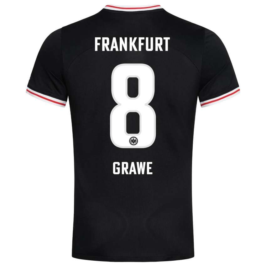 Niño Camiseta Lisanne Gräwe #8 Negro 2ª Equipación 2023/24 La Camisa México