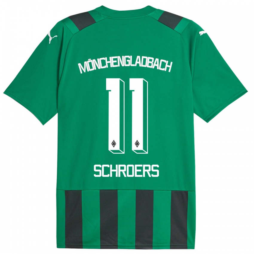 Niño Camiseta Mika Schroers #11 Verde Negro 2ª Equipación 2023/24 La Camisa México