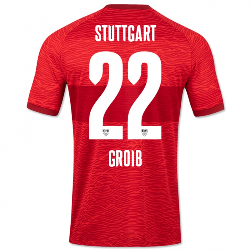 Niño Camiseta Alexander Groiß #22 Rojo 2ª Equipación 2023/24 La Camisa México