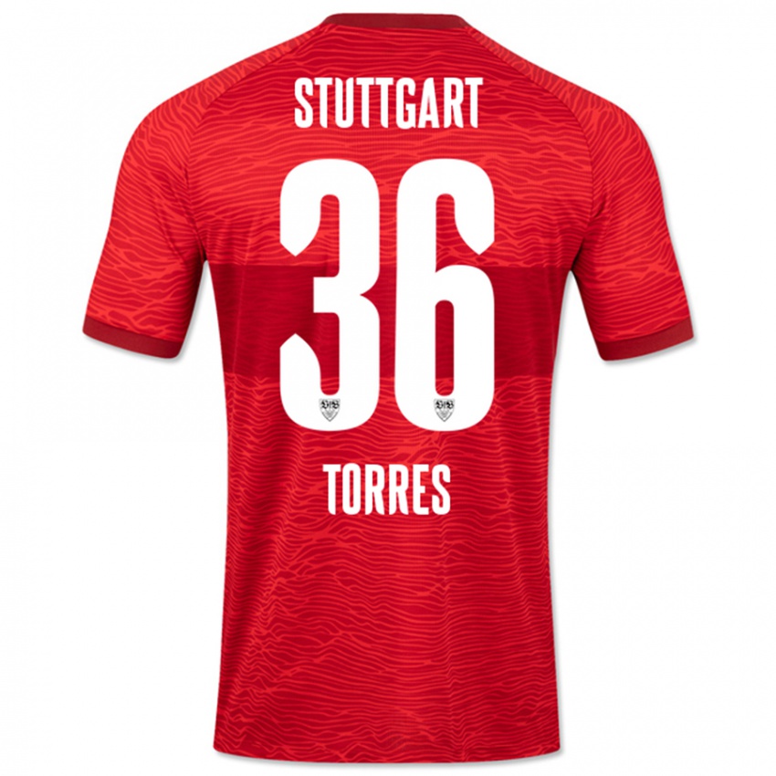 Niño Camiseta Yohann Torres #36 Rojo 2ª Equipación 2023/24 La Camisa México