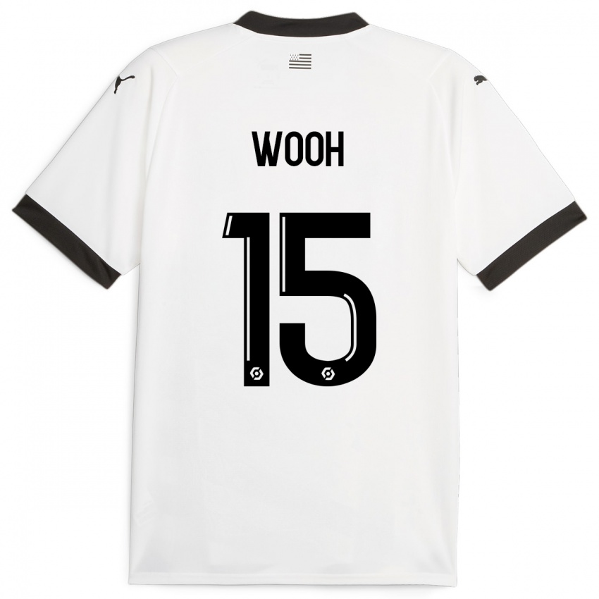 Niño Camiseta Christopher Wooh #15 Blanco 2ª Equipación 2023/24 La Camisa México