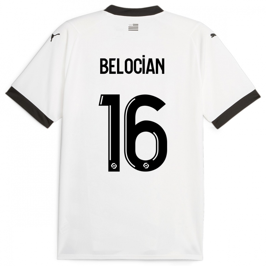 Niño Camiseta Jeanuël Belocian #16 Blanco 2ª Equipación 2023/24 La Camisa México