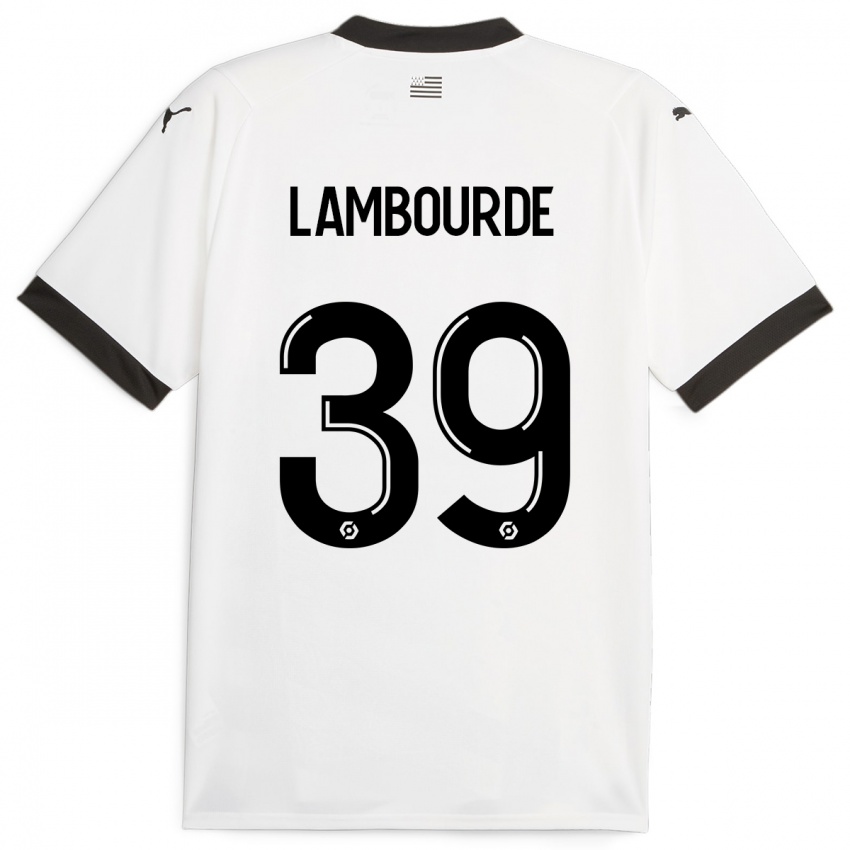 Niño Camiseta Mathis Lambourde #39 Blanco 2ª Equipación 2023/24 La Camisa México