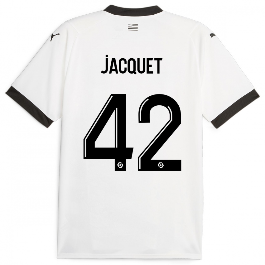 Niño Camiseta Jérémy Jacquet #42 Blanco 2ª Equipación 2023/24 La Camisa México