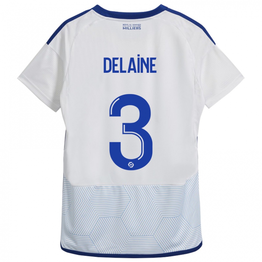 Niño Camiseta Thomas Delaine #3 Blanco 2ª Equipación 2023/24 La Camisa México