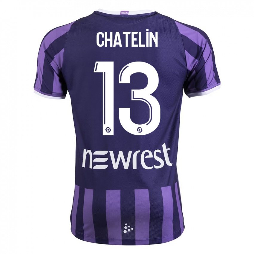 Niño Camiseta Delphin Chatelin #13 Morado 2ª Equipación 2023/24 La Camisa México