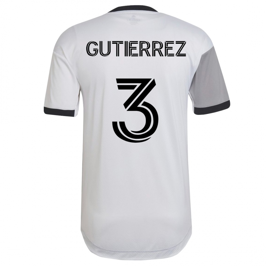 Niño Camiseta Cristián Gutiérrez #3 Blanco 2ª Equipación 2023/24 La Camisa México