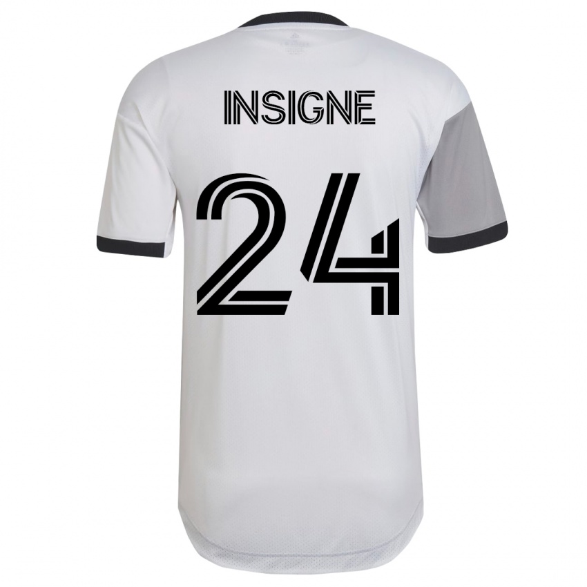 Niño Camiseta Lorenzo Insigne #24 Blanco 2ª Equipación 2023/24 La Camisa México