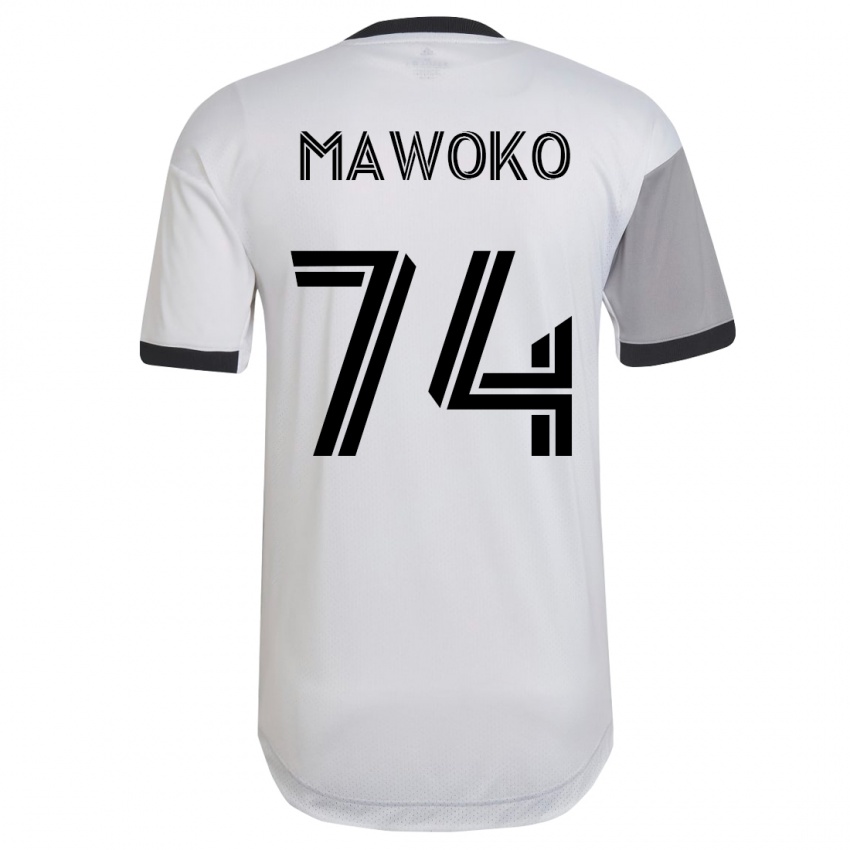 Niño Camiseta Kundai Mawoko #74 Blanco 2ª Equipación 2023/24 La Camisa México