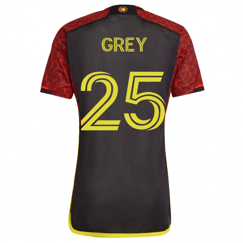 Niño Camiseta Mireya Grey #25 Naranja 2ª Equipación 2023/24 La Camisa México