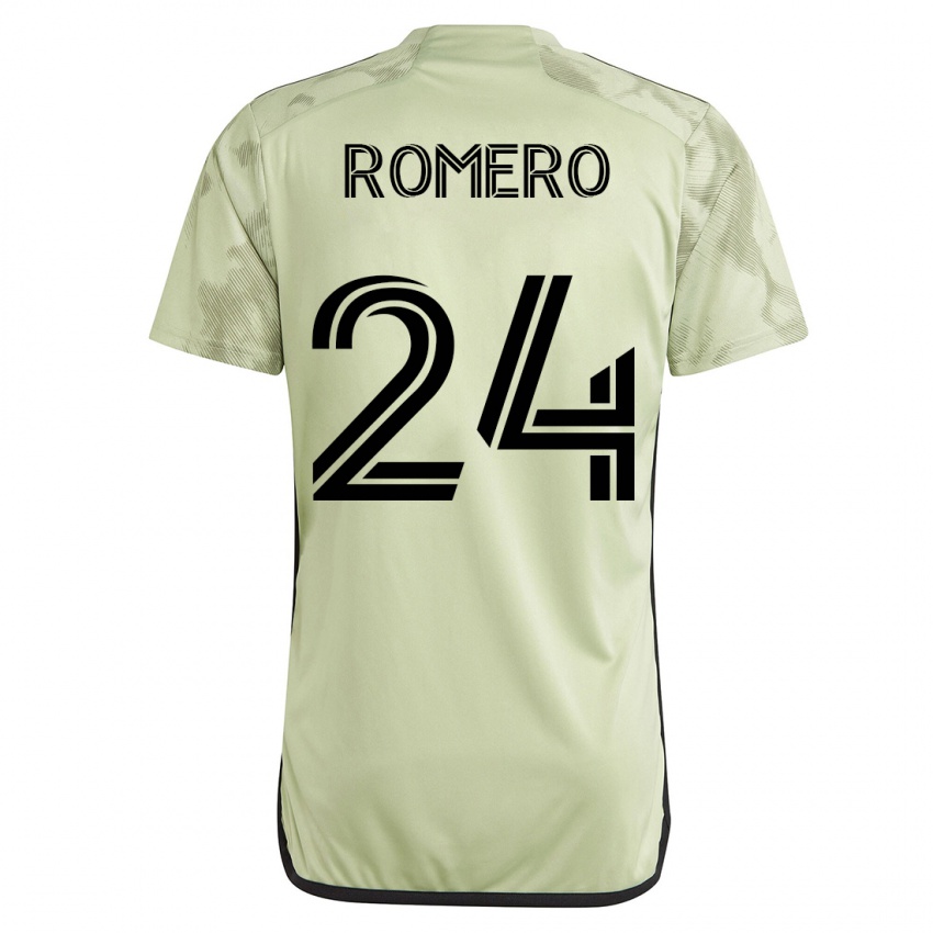 Niño Camiseta Javen Romero #24 Verde 2ª Equipación 2023/24 La Camisa México