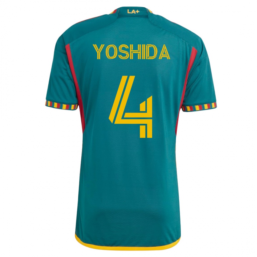 Niño Camiseta Maya Yoshida #4 Verde 2ª Equipación 2023/24 La Camisa México