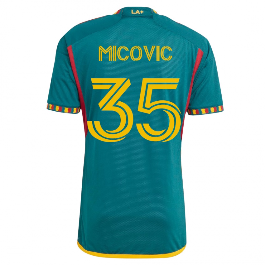 Niño Camiseta Novak Micovic #35 Verde 2ª Equipación 2023/24 La Camisa México