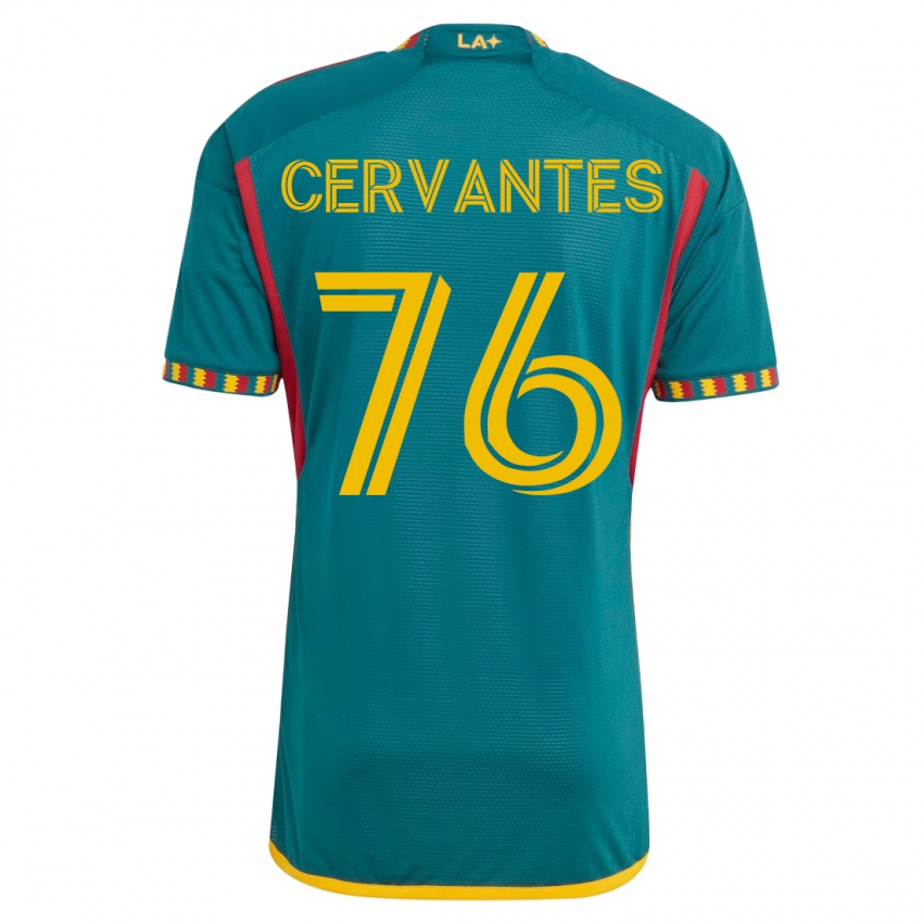 Niño Camiseta Aaron Cervantes #76 Verde 2ª Equipación 2023/24 La Camisa México