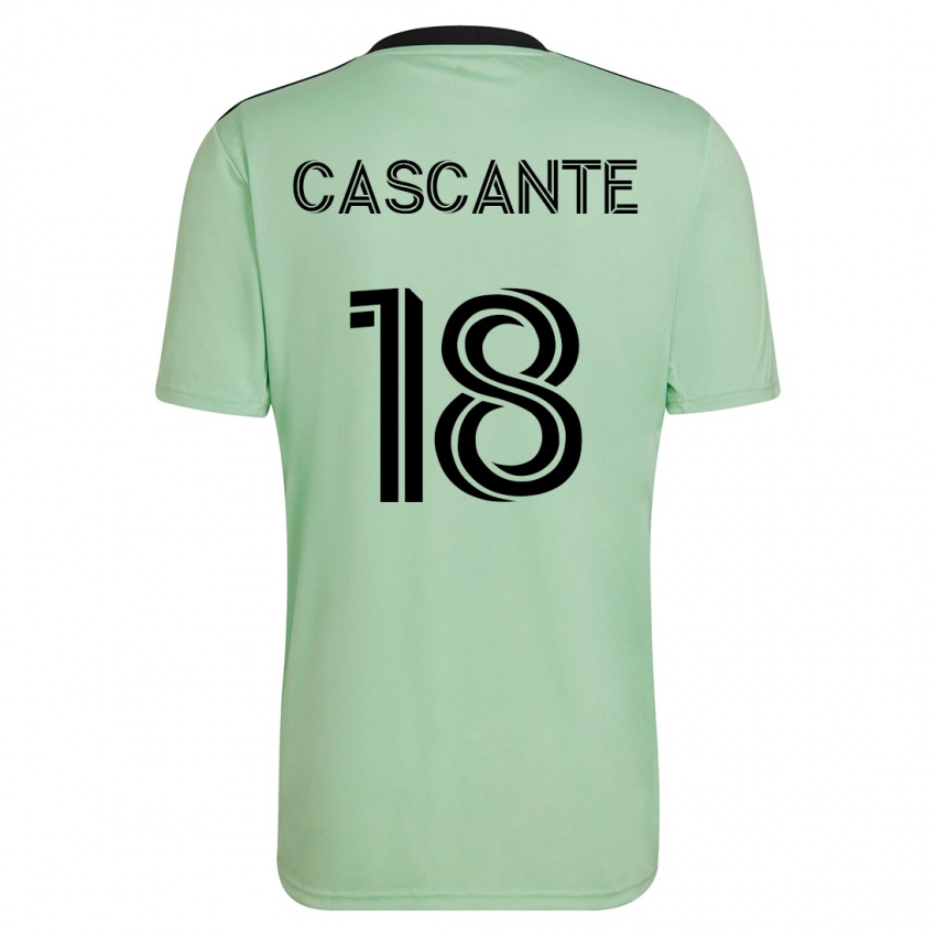 Niño Camiseta Julio Cascante #18 Verde Claro 2ª Equipación 2023/24 La Camisa México