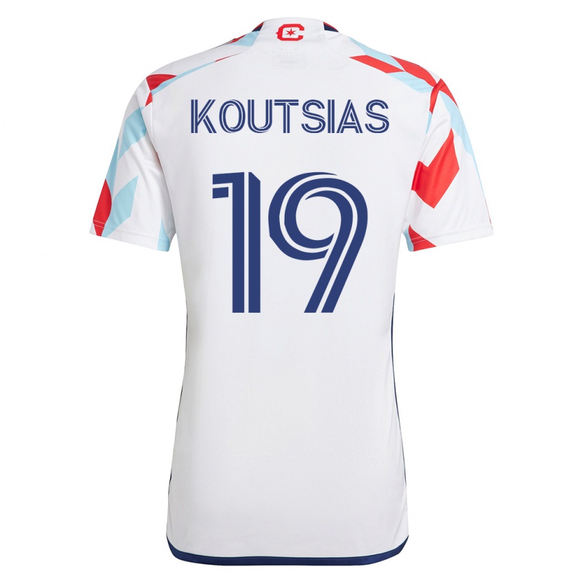 Niño Camiseta Georgios Koutsias #19 Blanco Azul 2ª Equipación 2023/24 La Camisa México