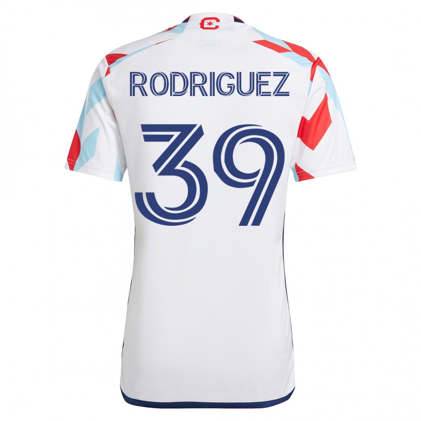 Niño Camiseta Allan Rodriguez #39 Blanco Azul 2ª Equipación 2023/24 La Camisa México