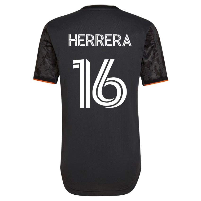 Niño Camiseta Hector Herrera #16 Negro 2ª Equipación 2023/24 La Camisa México