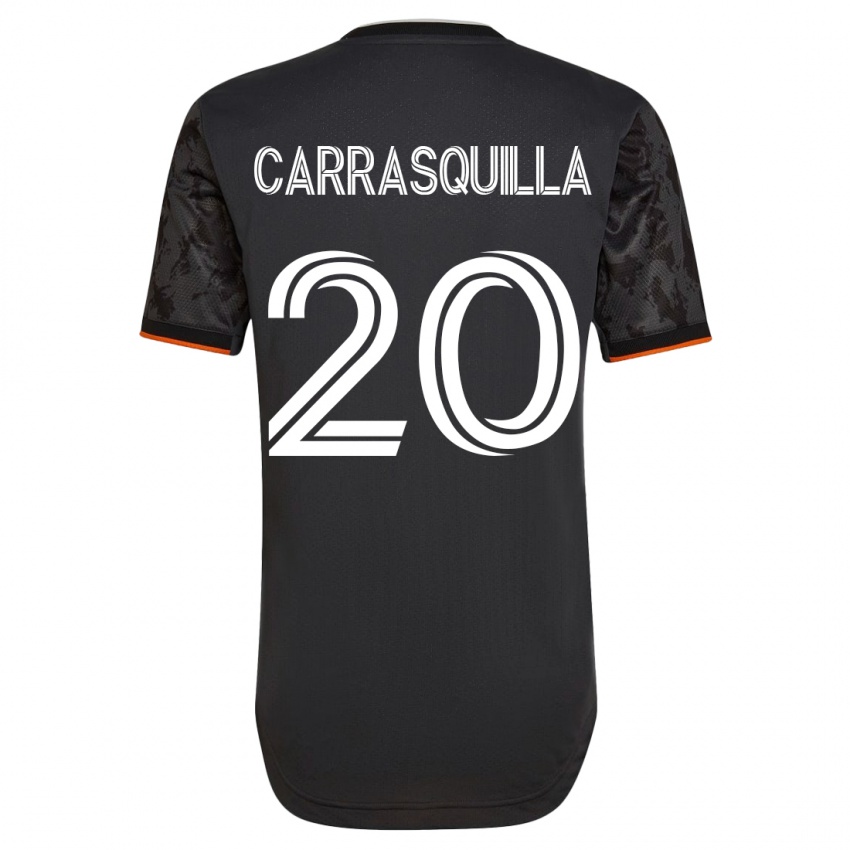 Niño Camiseta Adalberto Carrasquilla #20 Negro 2ª Equipación 2023/24 La Camisa México