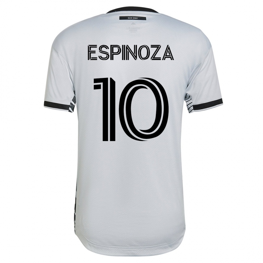 Niño Camiseta Cristian Espinoza #10 Blanco 2ª Equipación 2023/24 La Camisa México